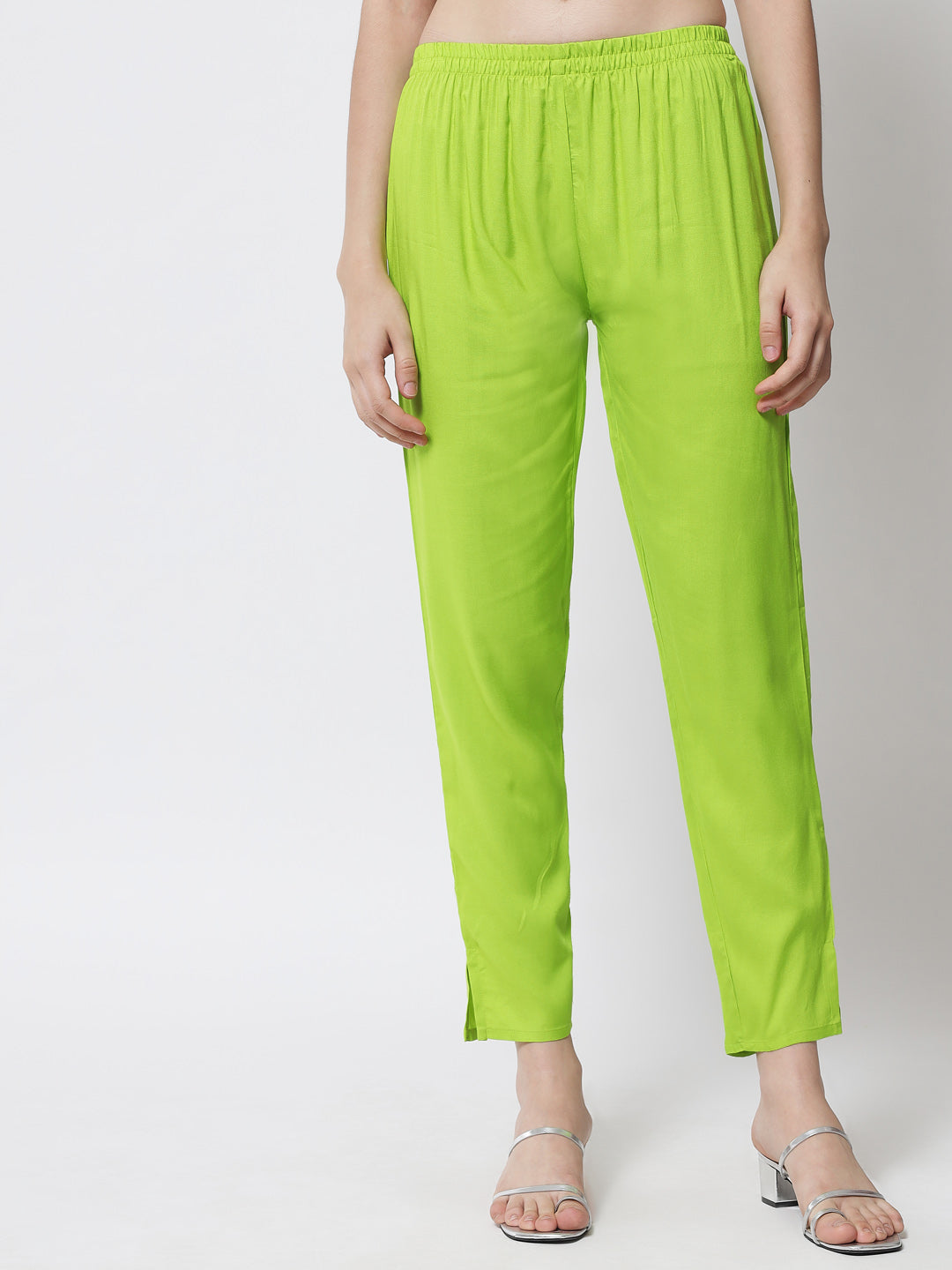 Women's Fluorescent Green Kurta With Trouser And Dupatta - Meeranshi