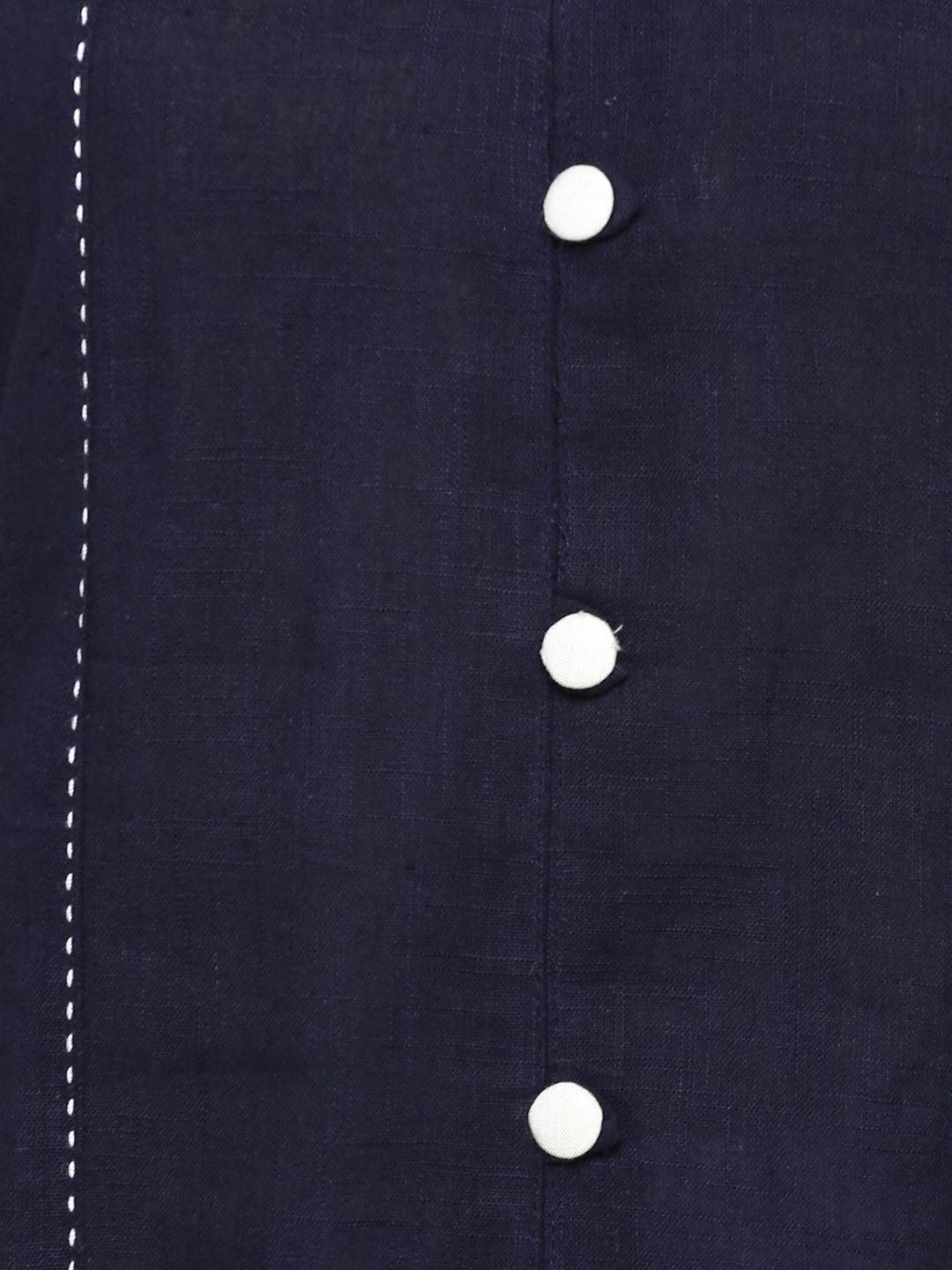 Women's Blue Color Cotton Straight Kurta  (1Pc) - Vbuyz