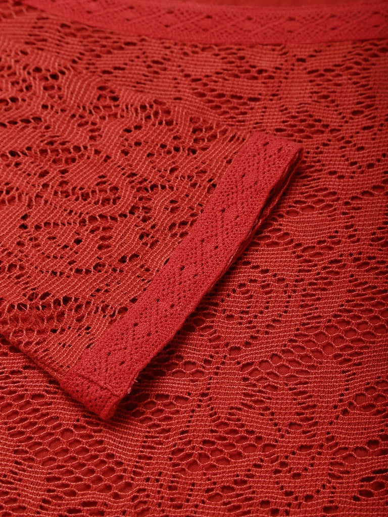 Women's Red Net Dress
