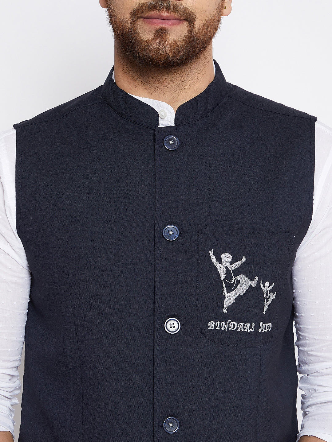 Men's Bindaas Jiyo Woven Design Nehru Jacket - Even Apparels