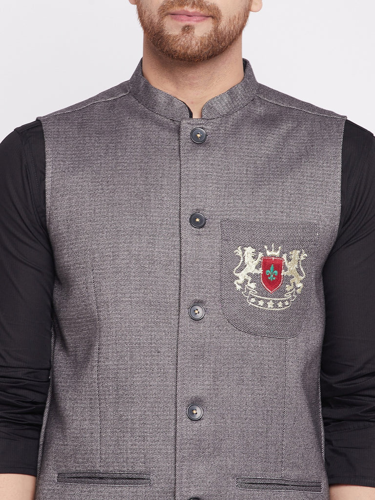 Men's Nehru Jacket with welt pocket