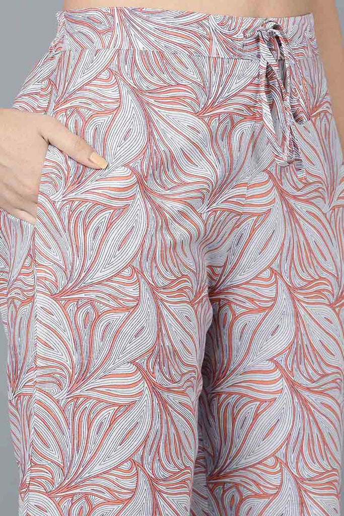 Women's Cotton Floral Printed Kurta Palazzos With Dupatta