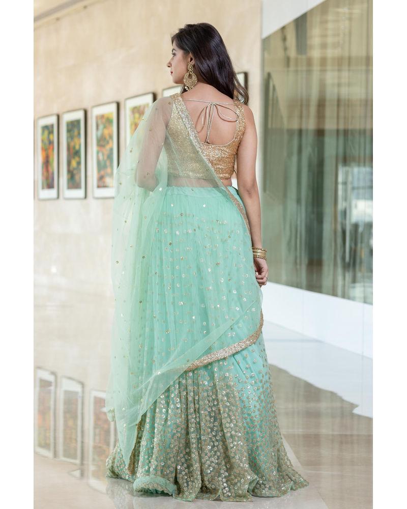 Women's Mint Green Lehenga (3pcs set)