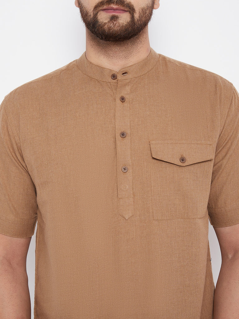 Men's Solid Cotton Kurta