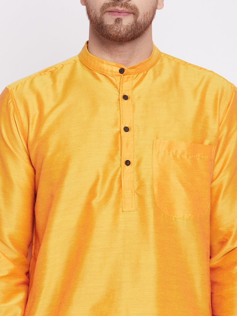 Men's Long Kurta with Band Colla