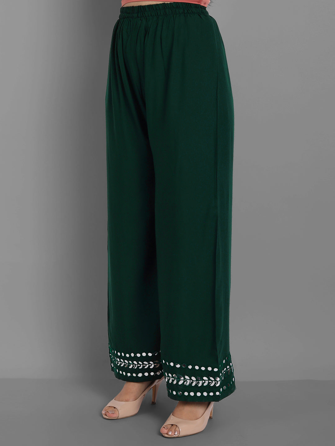 Women's Embroidred Kurta Pant Set (Green) - Noz2Toz
