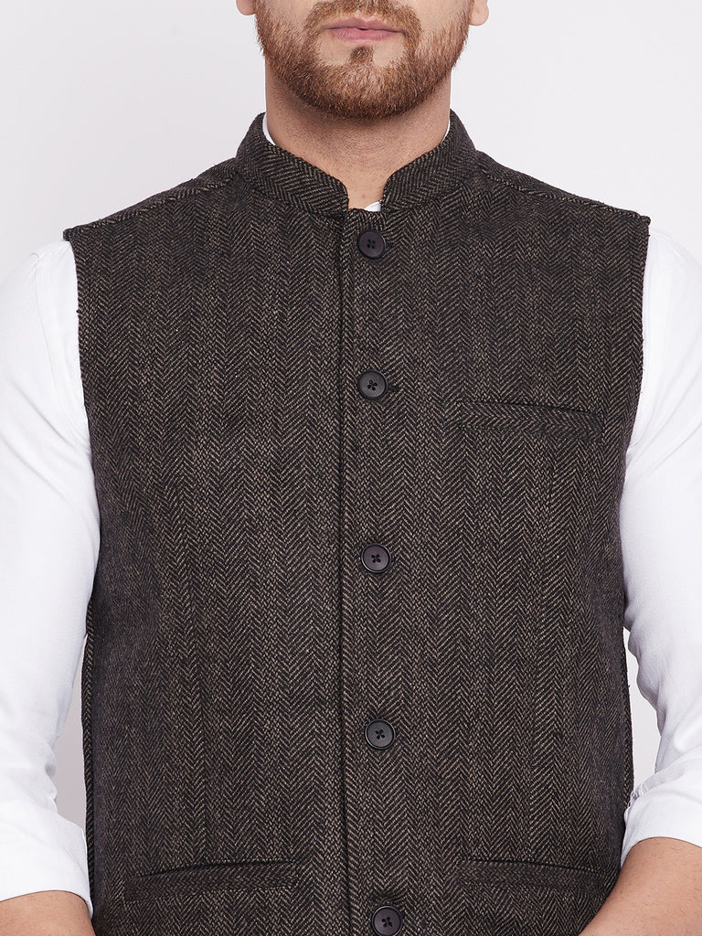 Men's Nehru Jacket With Welt Pocket