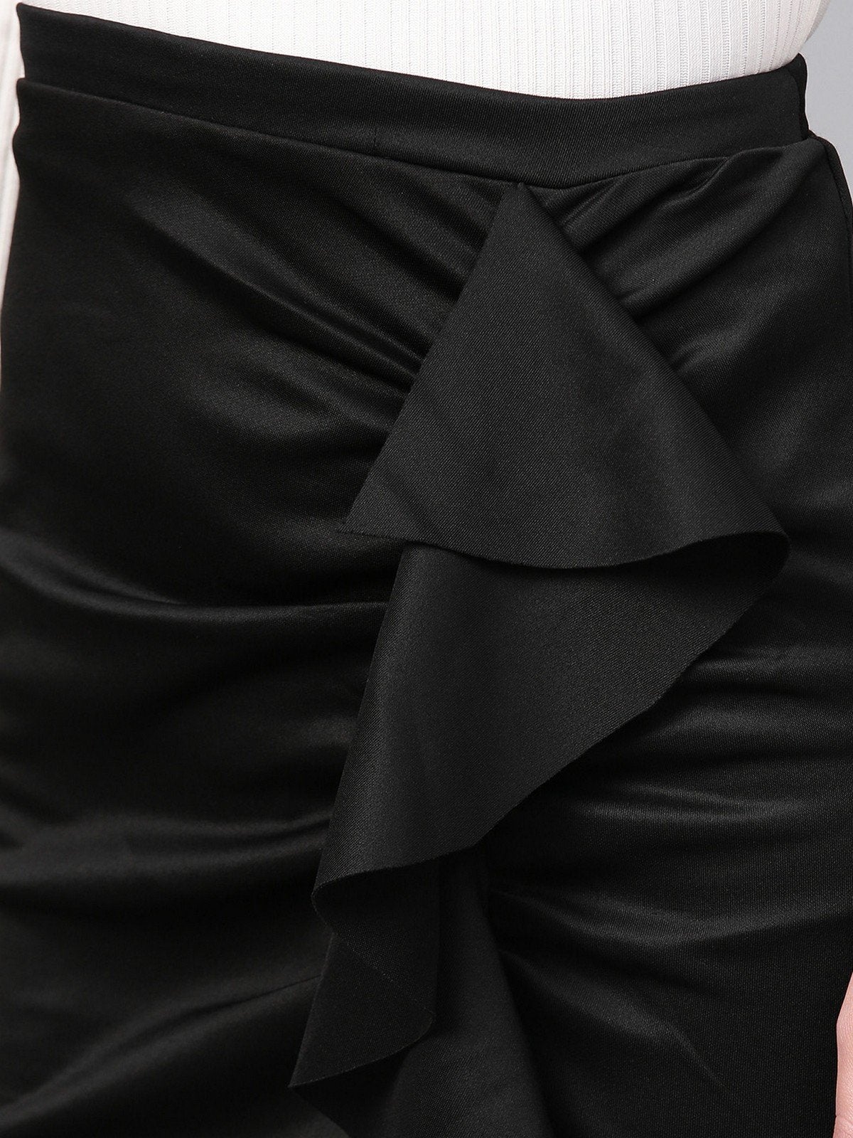 Women's Solid Ruffle Skirt - Pannkh