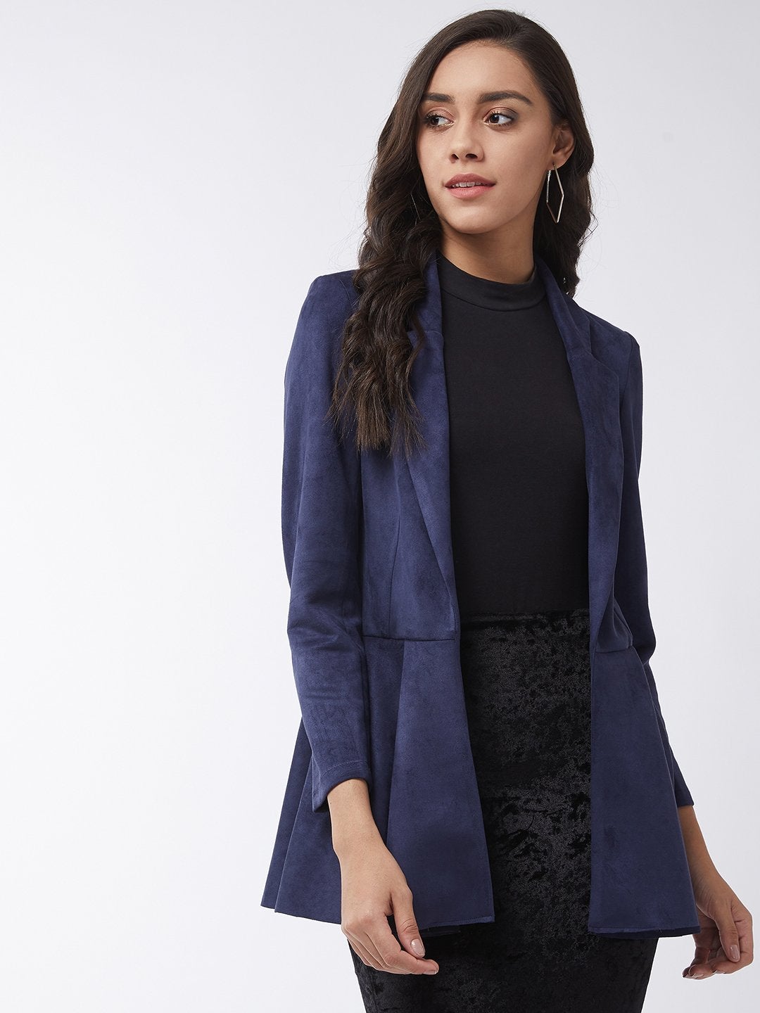 Women's Solid Peplum Blazer