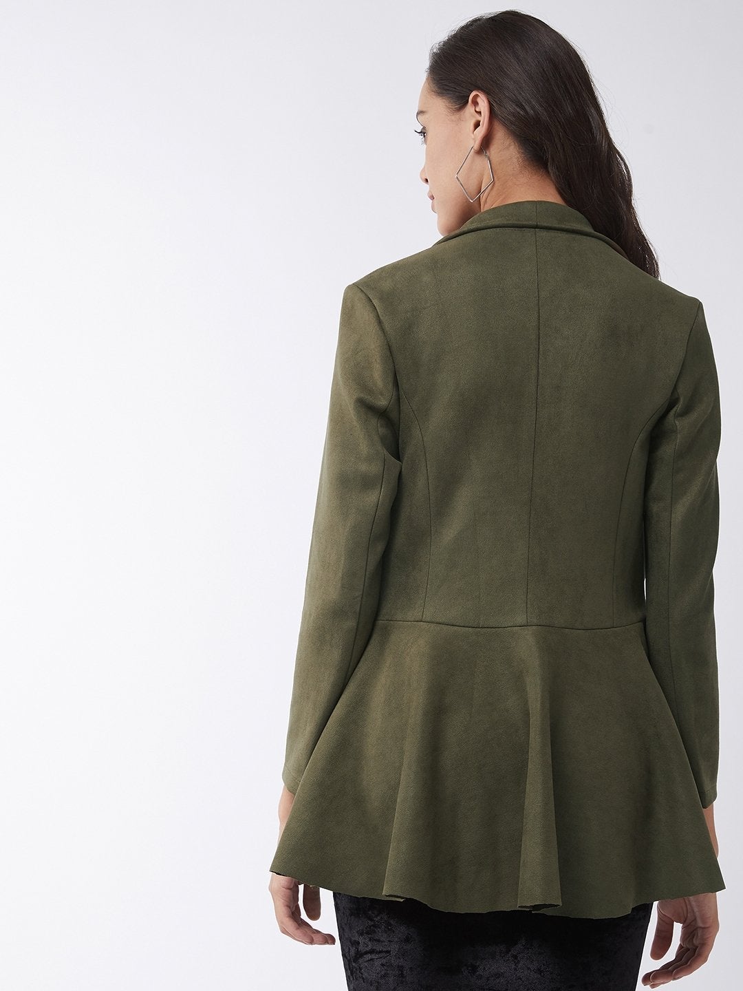 Women's Solid Peplum Blazer