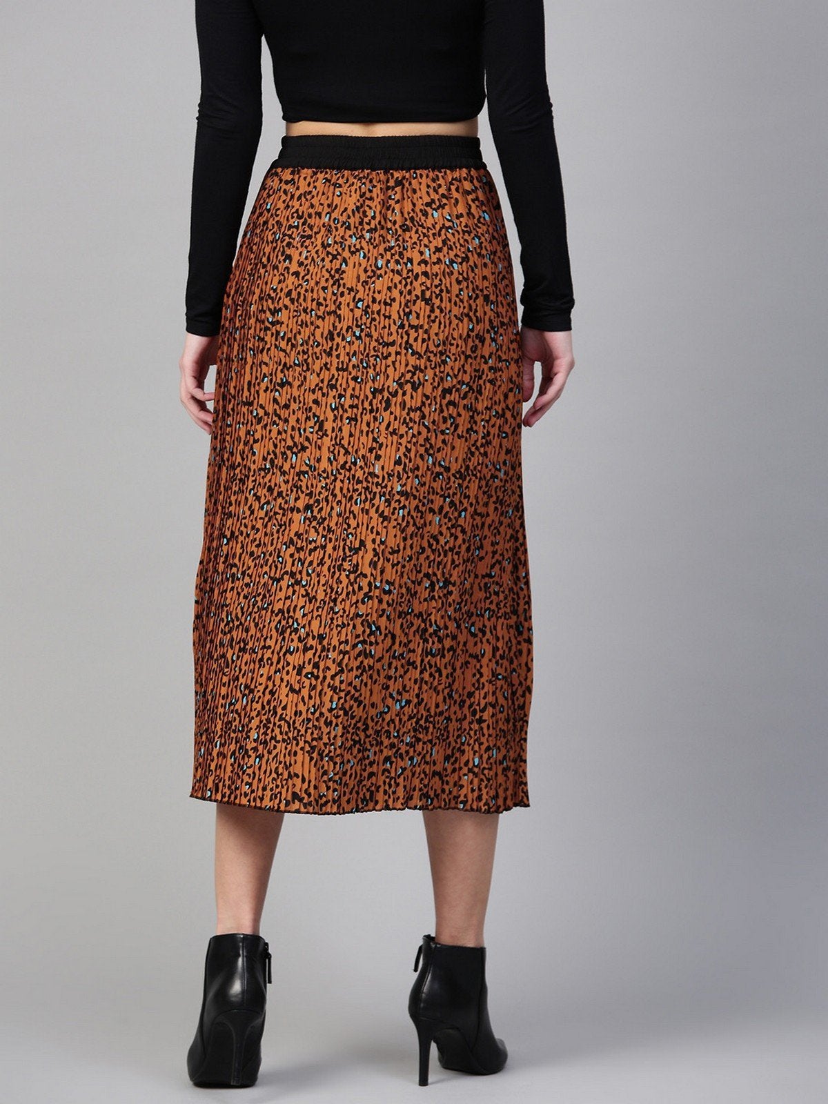 Women's Animal Printed Pleated Skirt - Pannkh