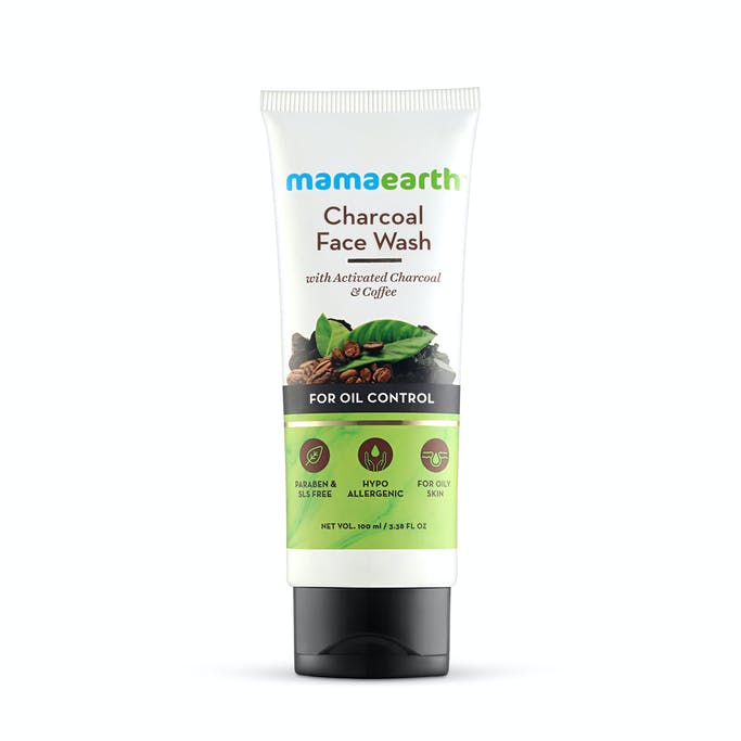 charcoal face wash for oil control, 100ml - Mama Earth