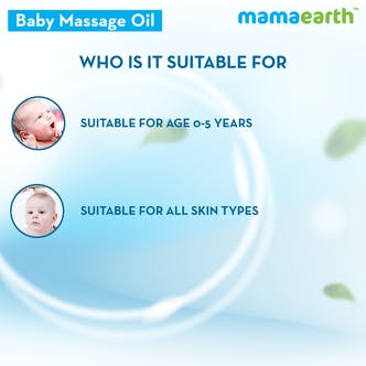 Soothing Massage Oil for Babies with Sesame, Almond and Jojoba Oil - 200ml - Mama Earth