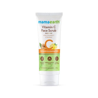 Vitamin C Face Scrub for Glowing Skin, With Vitamin C and Walnut For Skin Illumination – 100 g - Mama Earth