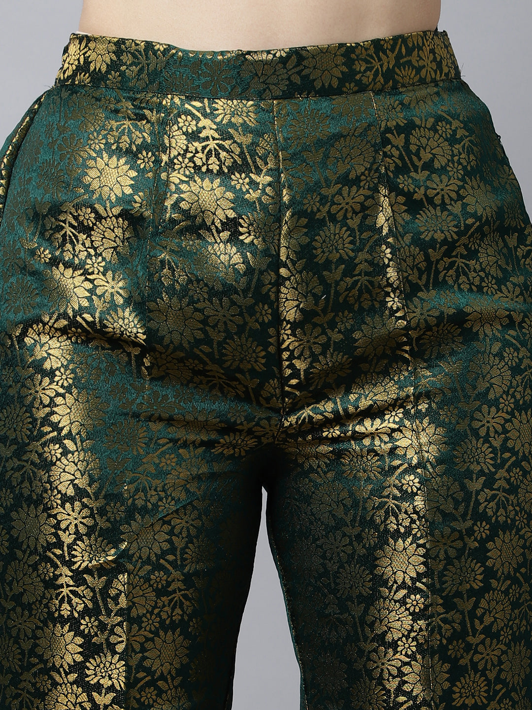 Buy Gold silk brocade pants by Designer MUSHIO for Women online at  Kaarimarket.com