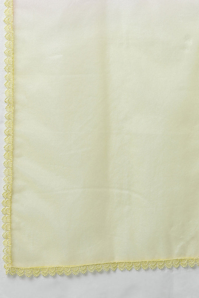 Women's Poly Silk Embroidered Kurta Pants With With Dupatta