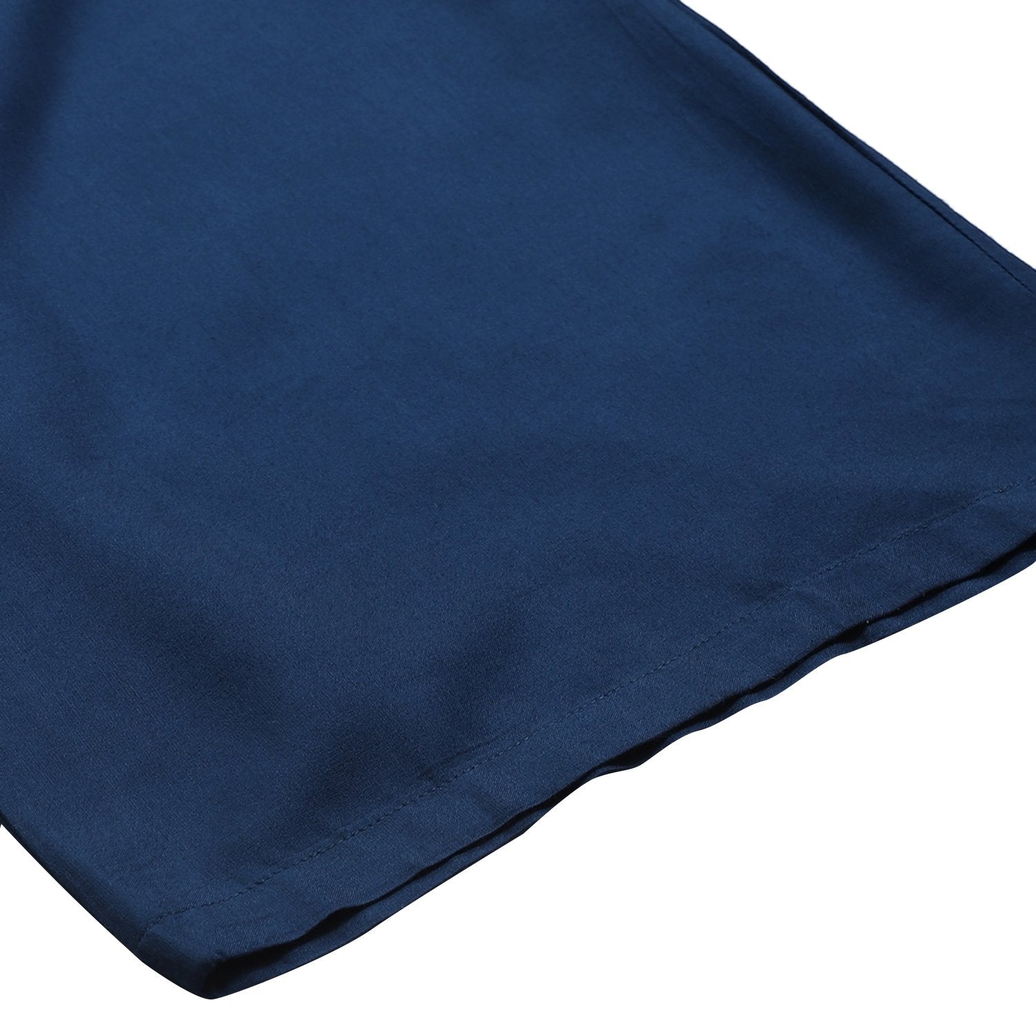 Women's Blue Cotton Solid Casual Trouser - Myshka