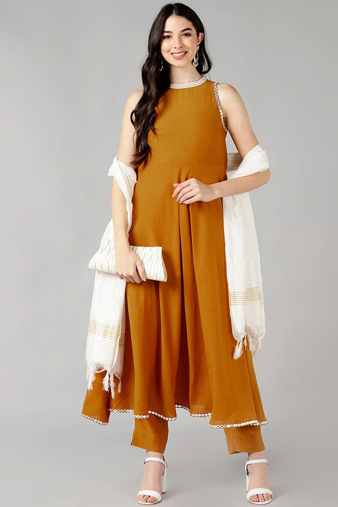 Women's Poly Silk Printed Kurta Pant Dupatta Set