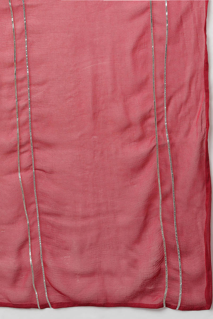 Women's Poly Silk Embroidered Kurta Pants With With Dupatta