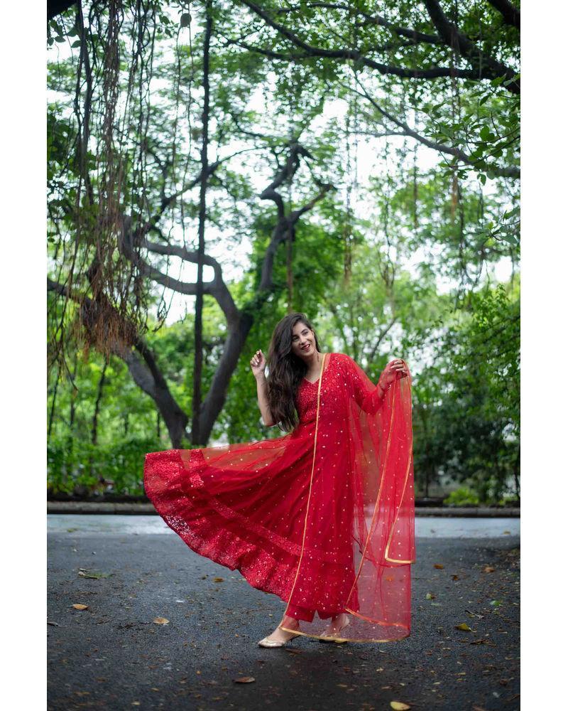 Buy Women's Indo-Western Dhoti Style Saree Set Of 2 - Label Shaurya Sandhya  Online at Best Price