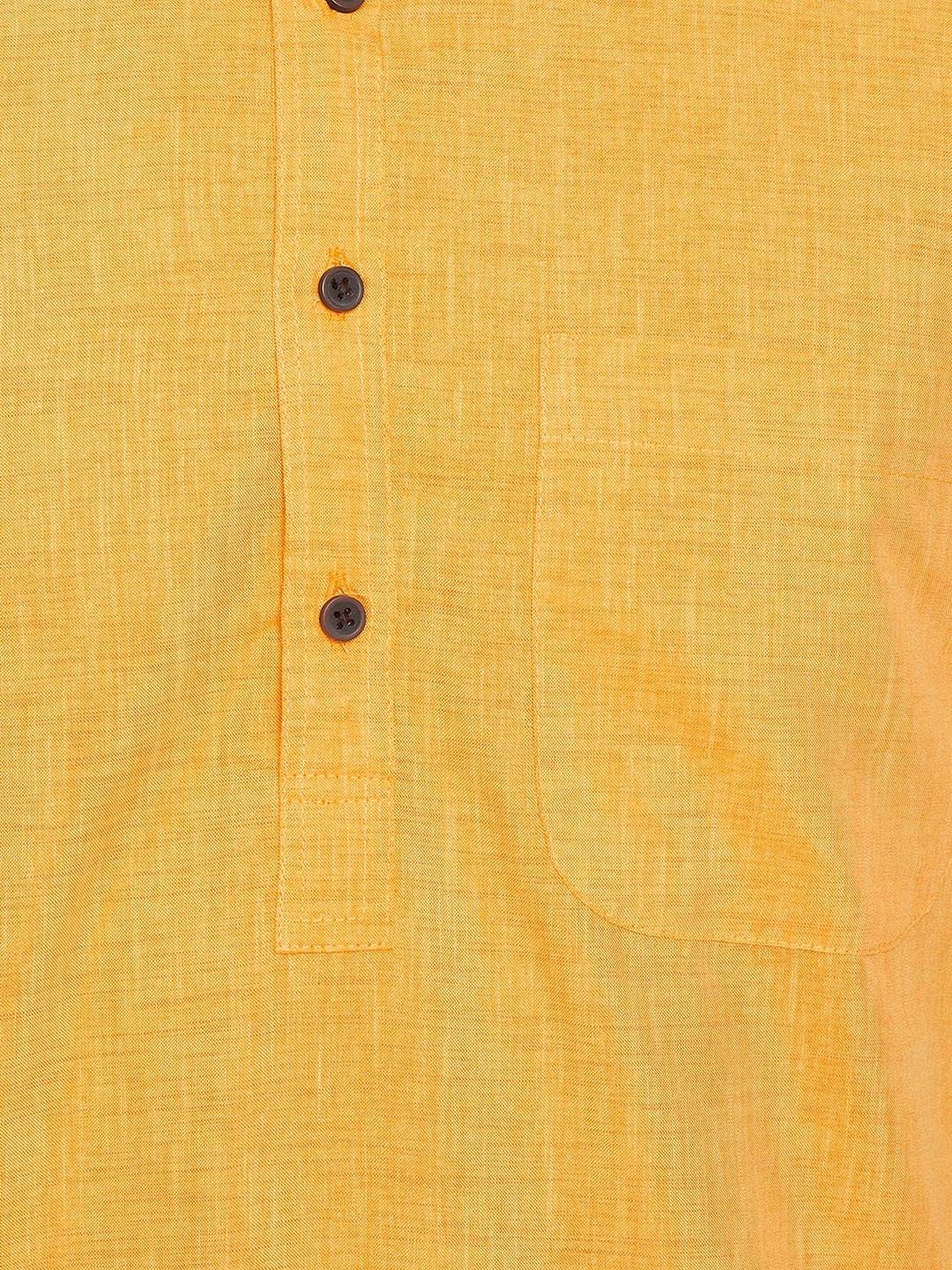 Men's Bright Yellow Linen Cotton Kurta