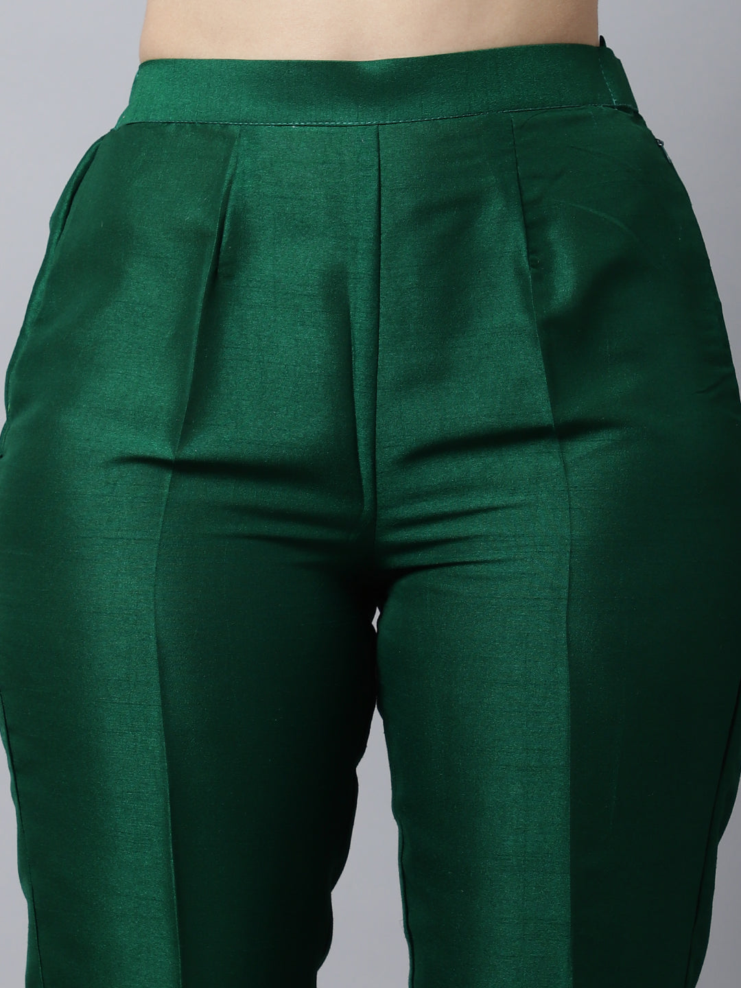 Women's Sizzling Green Kurti With Pants And Printed Dupatta - Anokherang