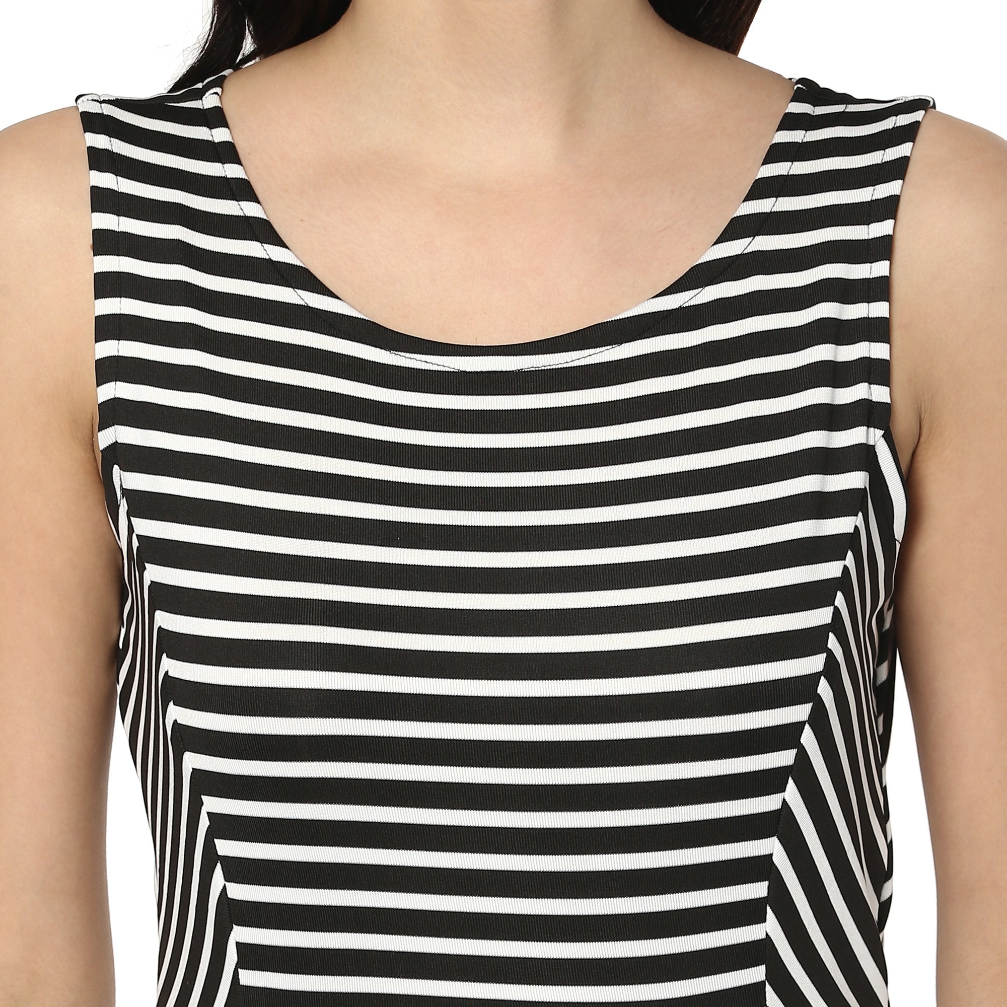 Women's Thick Stripe Pocket Dress - Pannkh