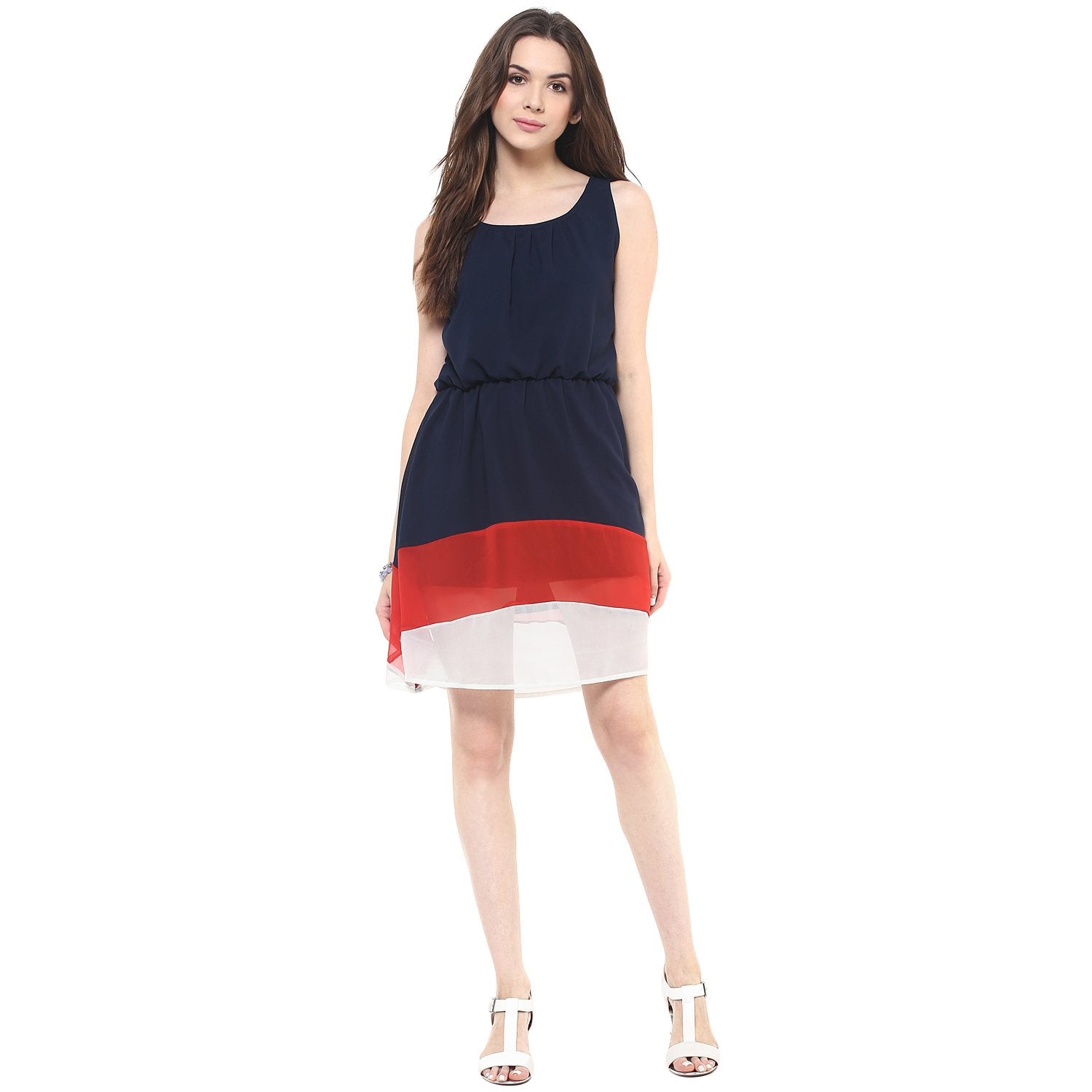 Women's Tricolor Dress - Pannkh