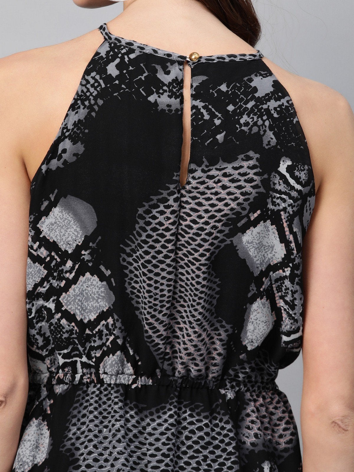 Women's Strappy Maxi Printed Dress - Pannkh