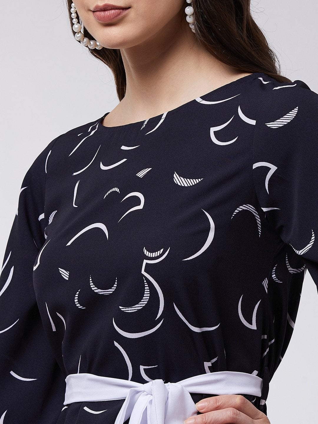 Women's Moon Printed A-Line Dress - Pannkh