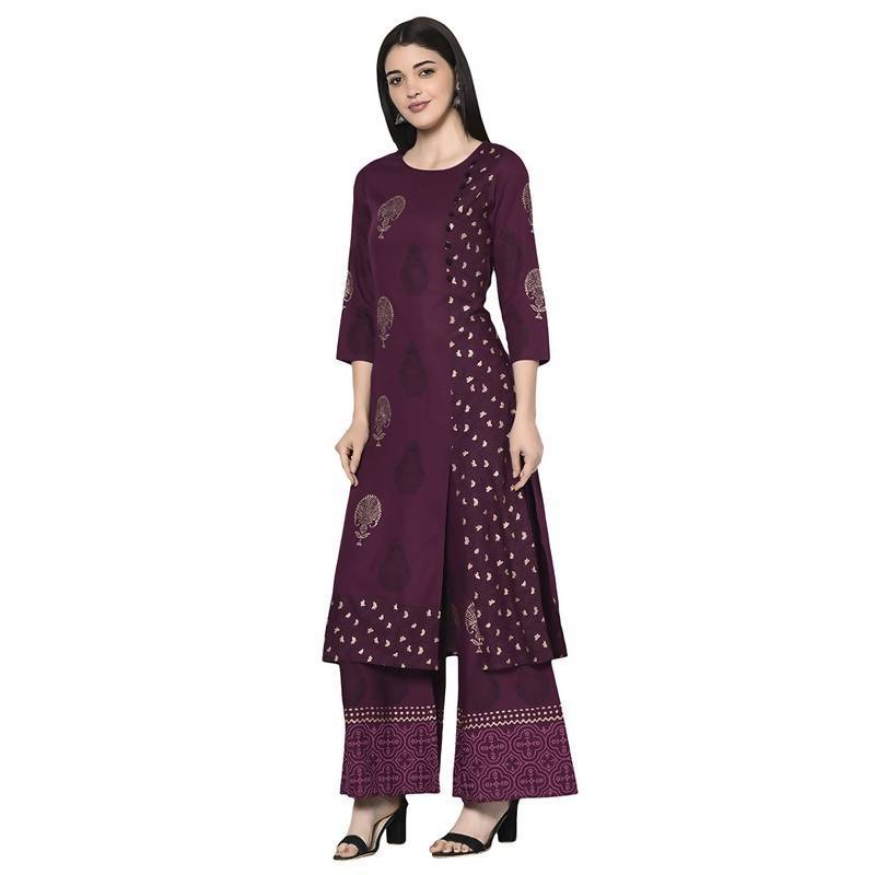Women's Winen Rayon Block print straight kurta