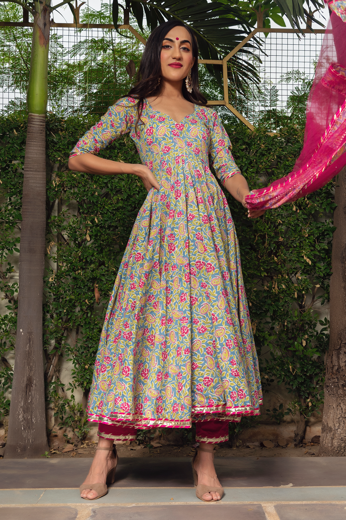 Buy Pink Kurta Suit Sets for Women by GLAM ROOTS Online  Ajiocom