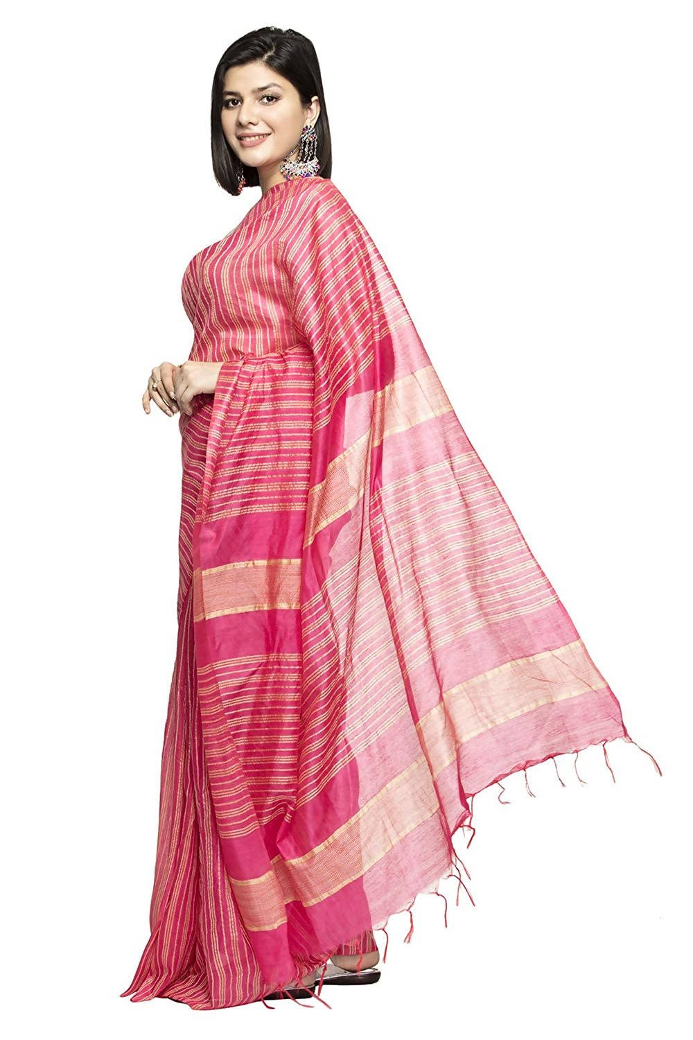 Women's Bhagalpuri Silk Sarees With Blouse Mfsaree_002 - Moeza