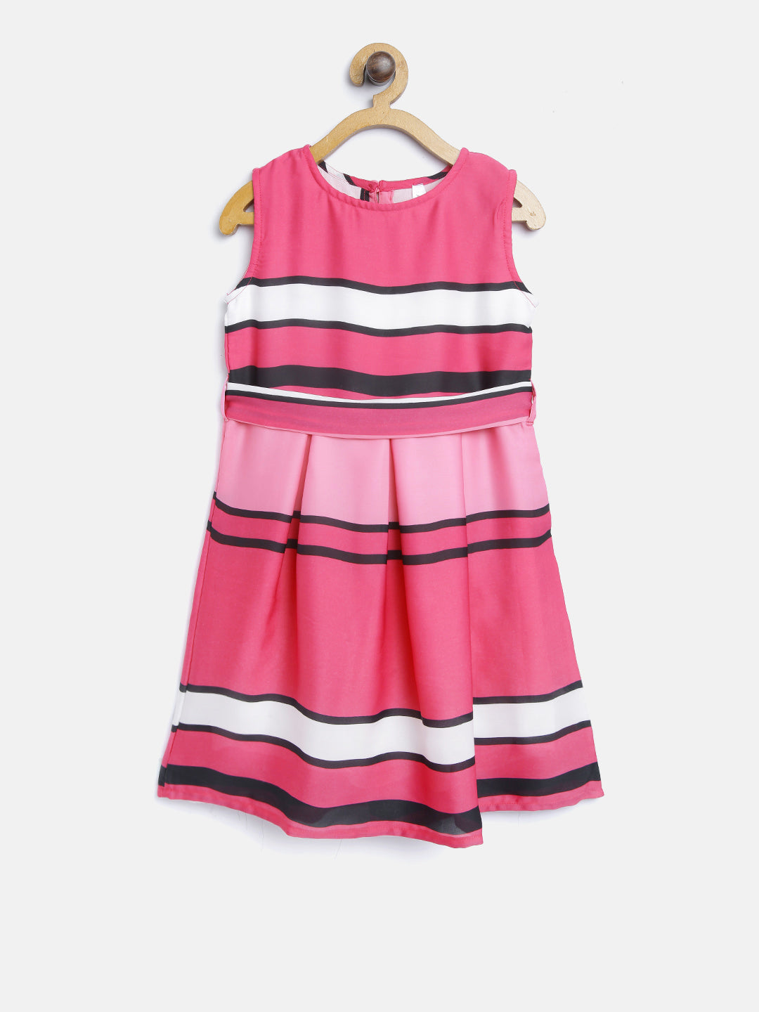 Gilr's Multitier Embellished Pink Net Party Dress - StyleStone Kid