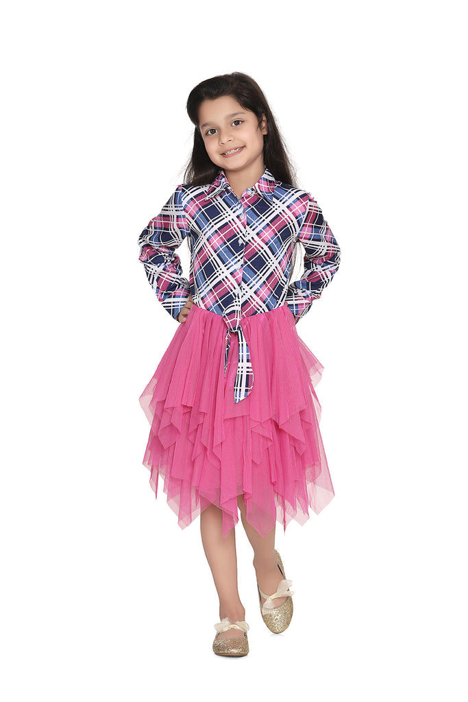 Girl's Cotton Paisley Print Dress With Slit Sleeve - S