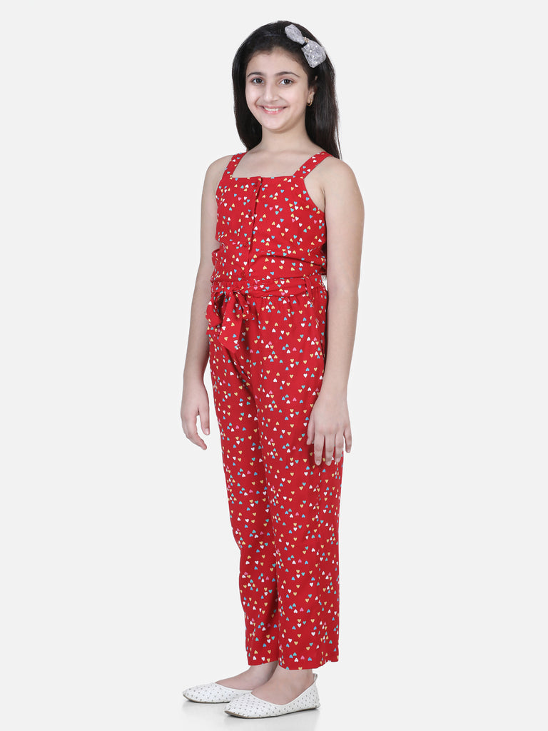 Girl's Pink Heart Print Set - S