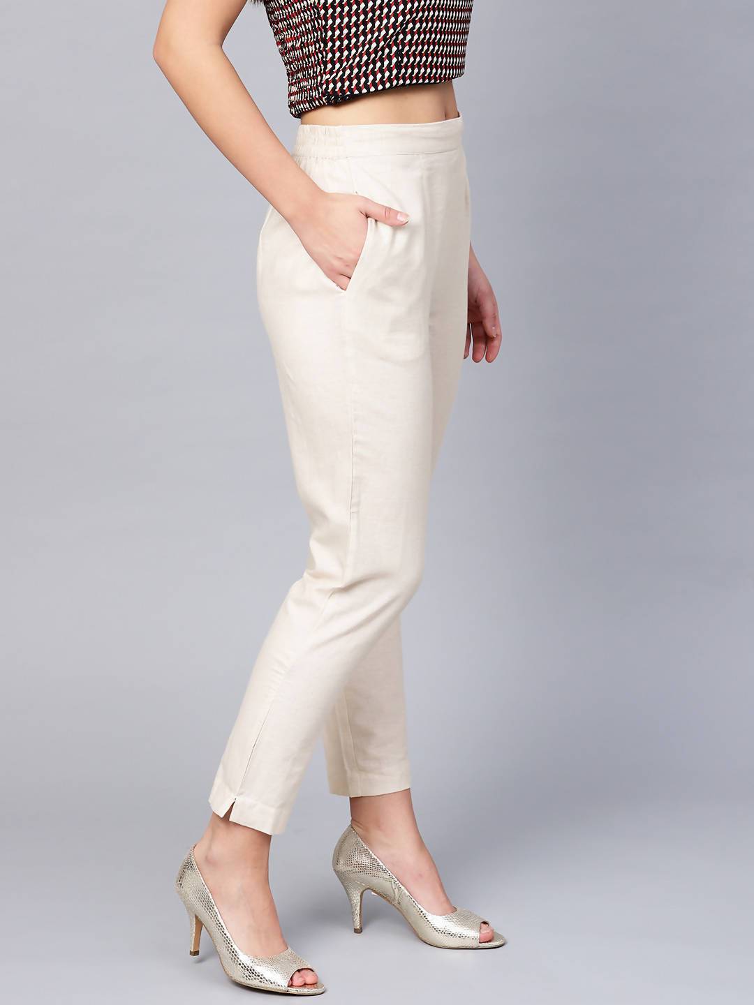 Women's Cotton Solid Straight Pants - Juniper