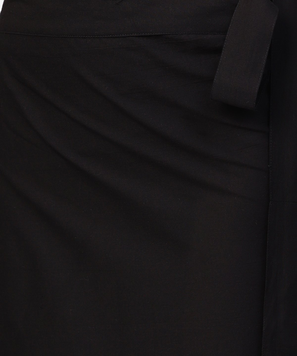 Women's Black Ankle Length Cotton Straight Skirt - Nayo Clothing
