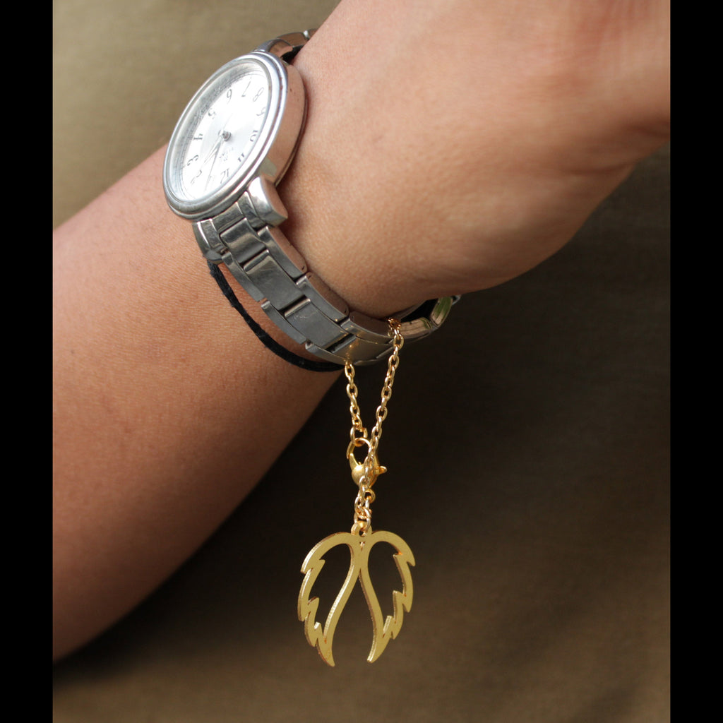 Evil Eye And Angel Wings Watch Charms Set Of 2