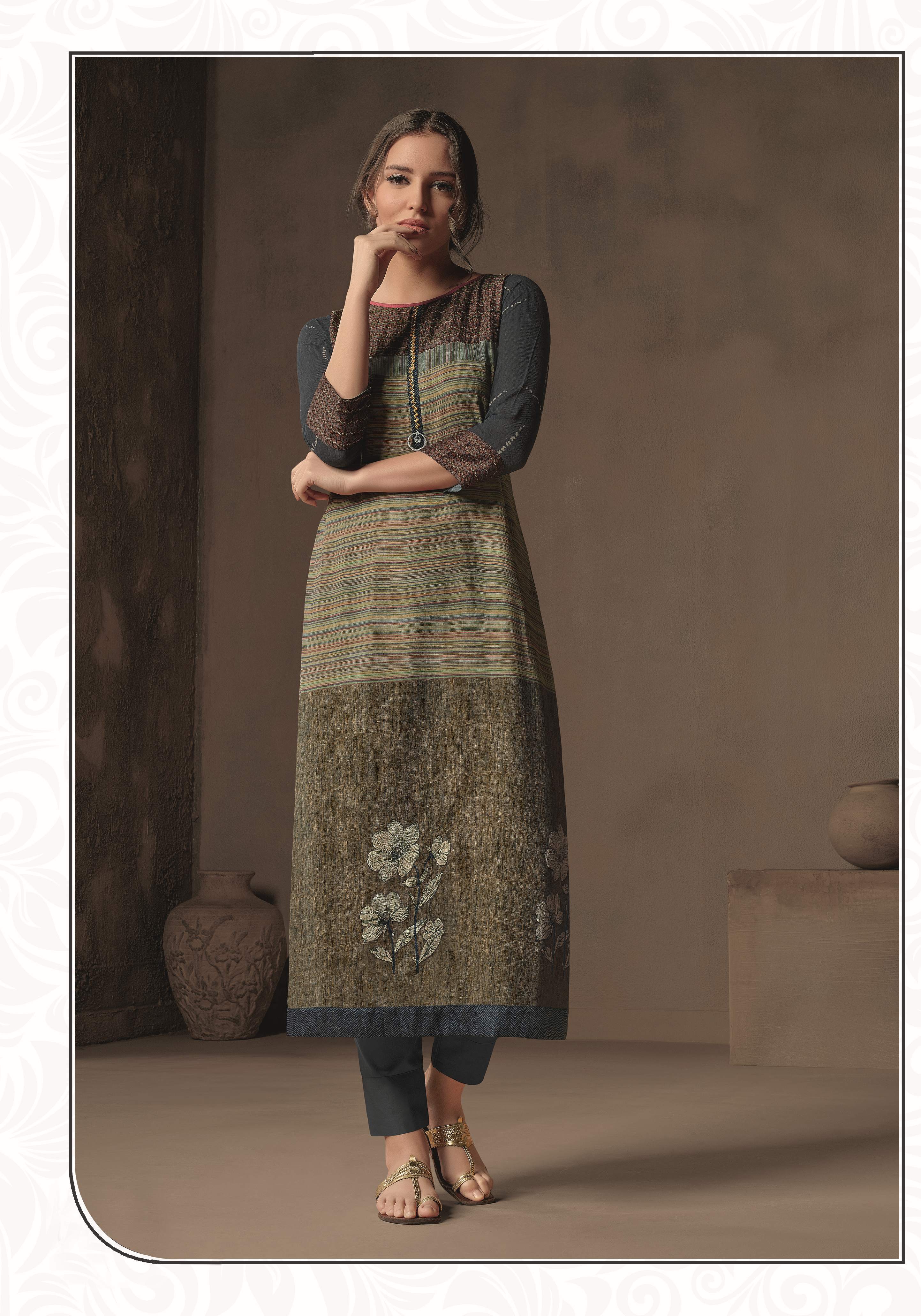 Women's Multi Ryon Silk Bollywood Exclusive Kurti - Ad-5037 - Navyaa