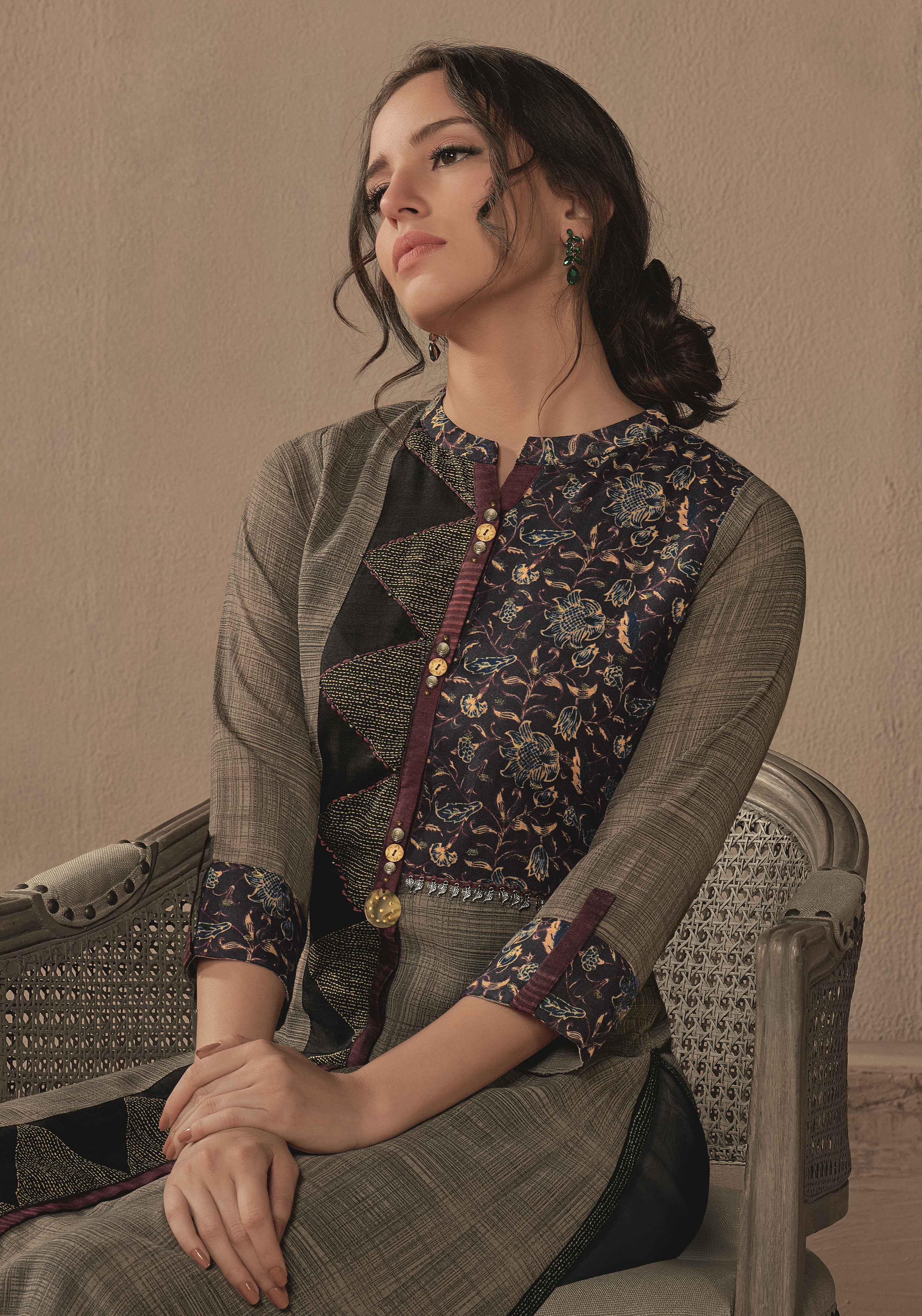 Women's Multi Ryon Silk Bollywood Exclusive Kurti - Ad-5039 - Navyaa