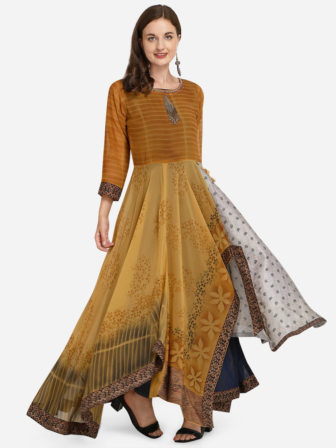 Women's Multi Cotton Silk Bollywood Exclusive Kurti - Ad-5042 - Navyaa