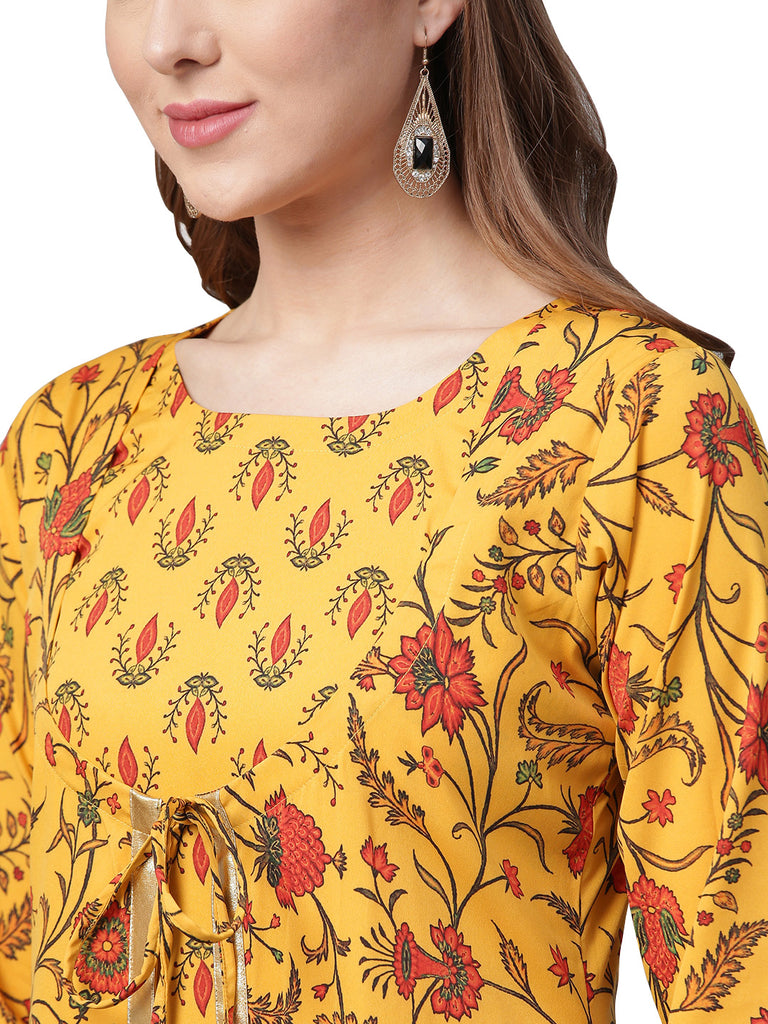 Women's Yellow A-Line Only Kurta