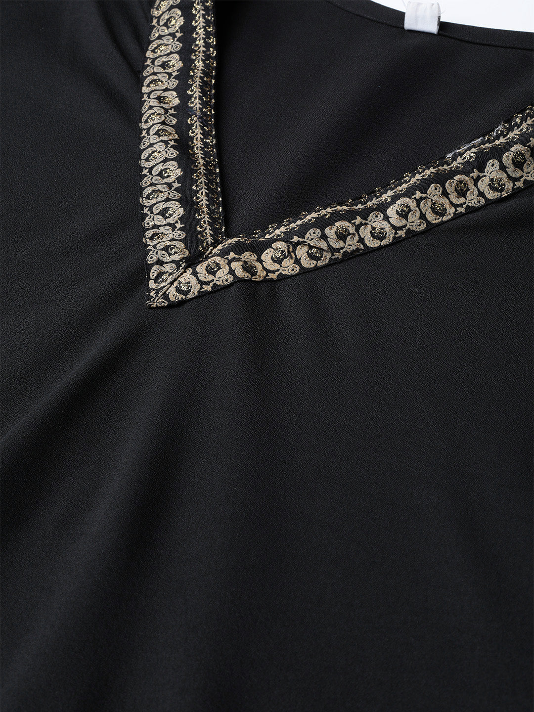 Women's Black Kimono Style Kurta From Ahalyaa - Ahalyaa