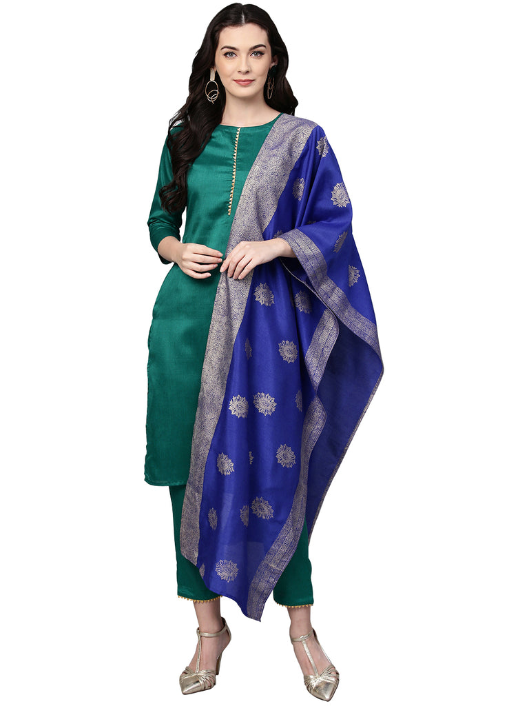 Women's Classy Faux Silk Combo With Designer Faux Silk Dupatta
