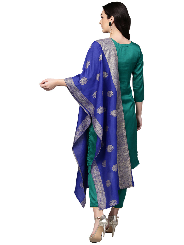Women's Classy Faux Silk Combo With Designer Faux Silk Dupatta