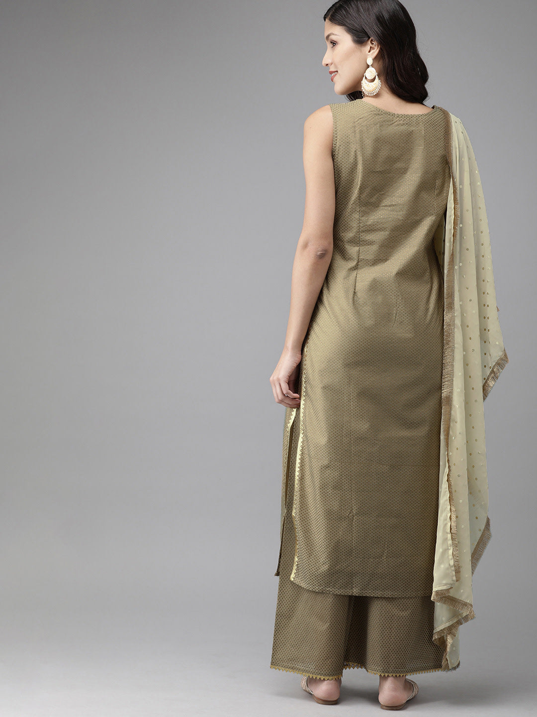 Women's  Printed Sleeveless Kurta Set - Ahalyaa