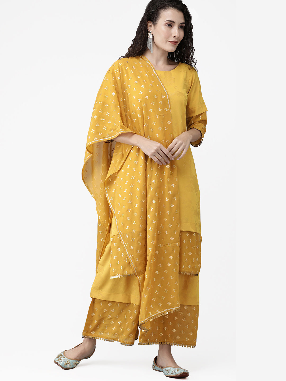 Women's Mustard Suit Set  - Ahalyaa