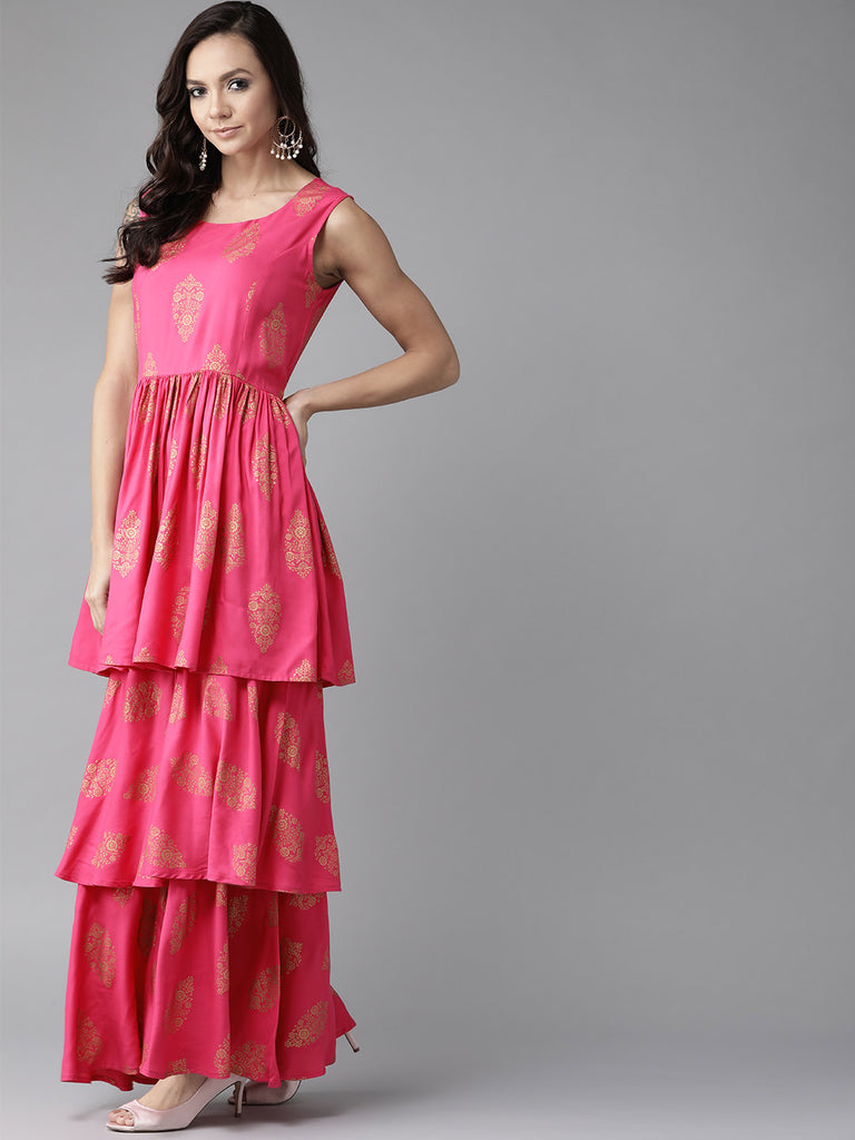Women's S Pink Kurta Set