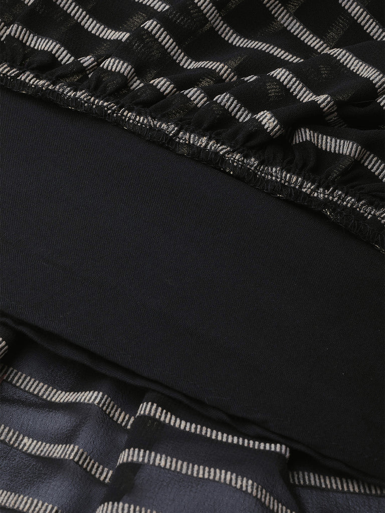 Women's Black Kurta With Trouser